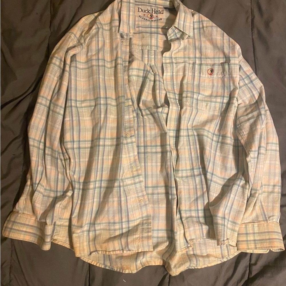 Duck Head classic Oxford men’s button down long sleeve shirt